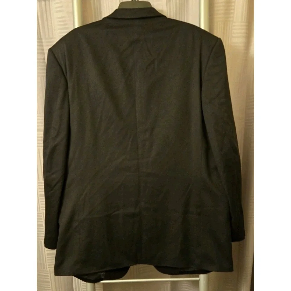 Hathaway Platinum 100% Cashmere Sport Coat Blazer Black 44R Classic Tailored Fit